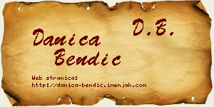 Danica Bendić vizit kartica